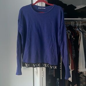 VSX Royal Blue Long Sleeve Sweatshirt with Black Logo Hem